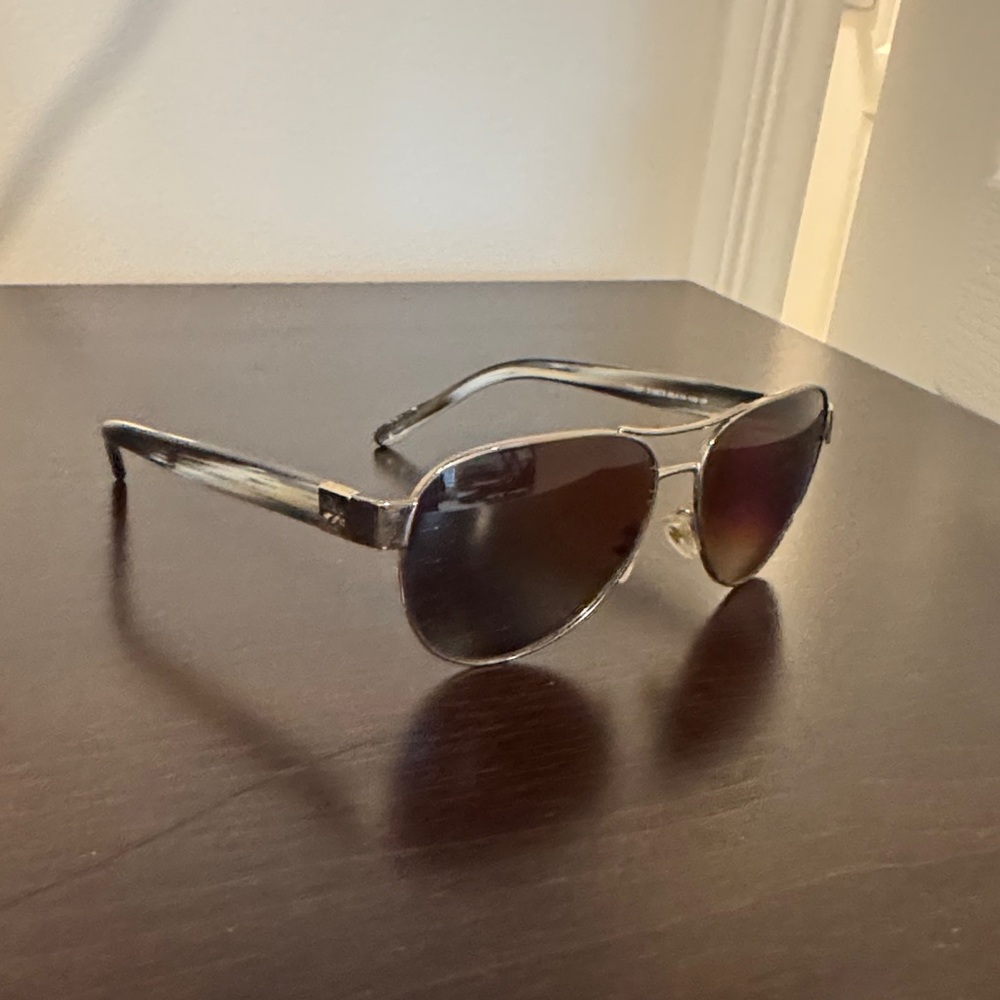 Tory Burch Black Aviator Sunglasses
